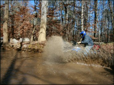 OHV getting wet at Houston Valley ORV Area Trail