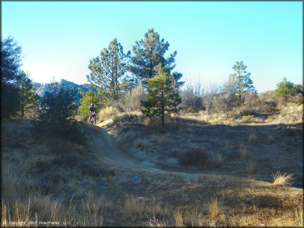 Honda CRF Motorcycle at Lake Arrowhead Trail