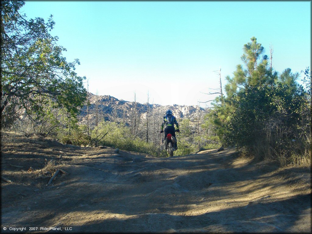 Honda CRF Motorcycle at Lake Arrowhead Trail