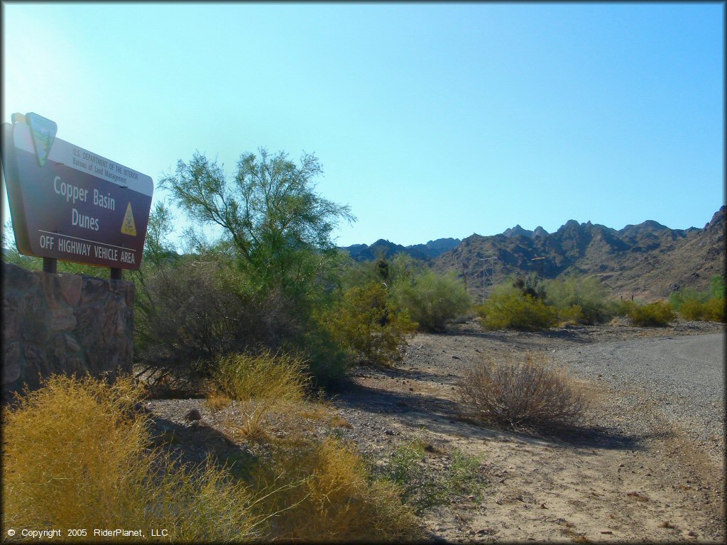 RV Trailer Staging Area and Camping at Copper Basin Dunes OHV Area