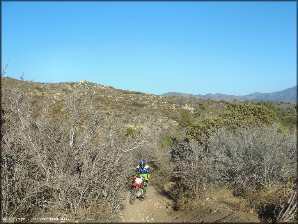 Honda CRF Motorcycle at Lake Arrowhead Trail