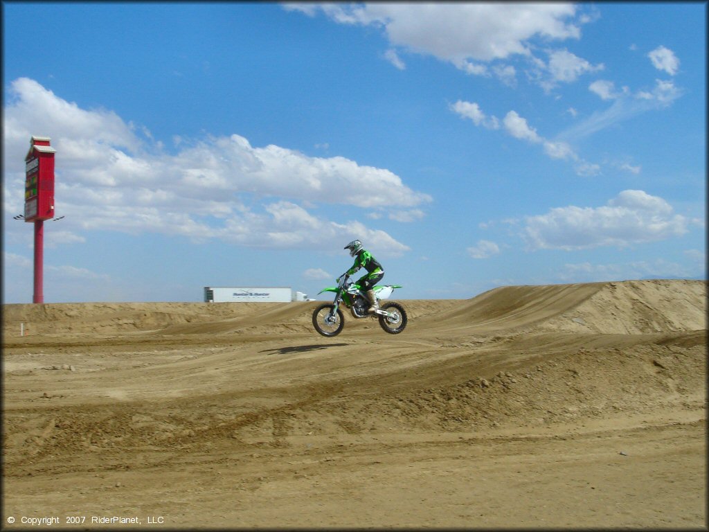 OHV catching some air at AV Motoplex Track