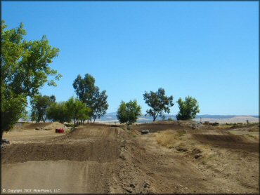 A trail at Cycleland Speedway Track