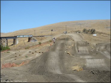 Honda CRF Dirtbike jumping at Club Moto Track