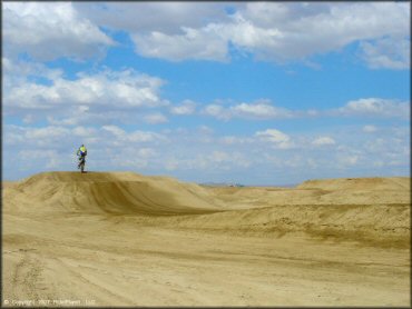 Motorcycle jumping at AV Motoplex Track