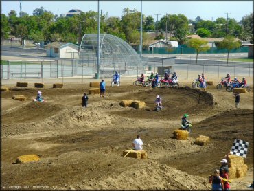 Honda CRF Motorcycle at Los Banos Fairgrounds County Park Track