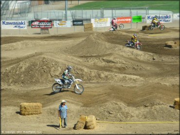 OHV getting air at Los Banos Fairgrounds County Park Track