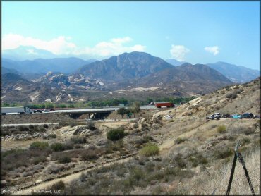 Staging area with I-15 in the background.