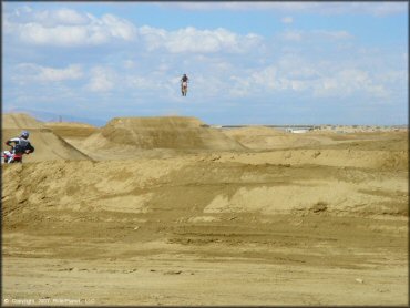 Dirt Bike catching some air at AV Motoplex Track