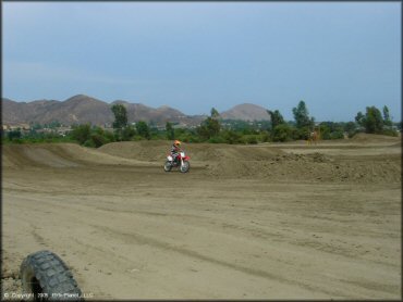 Honda CRF Motorcycle at Lake Elsinore Motocross Park Track