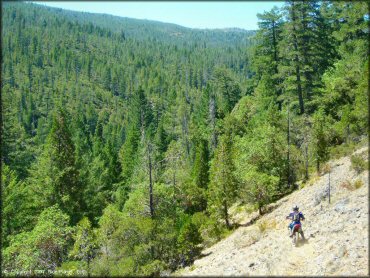 Girl on Honda CRF Motorcycle at High Dome Trail