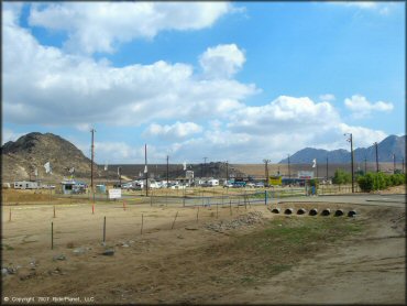 RV Trailer Staging Area and Camping at State Fair MX Track