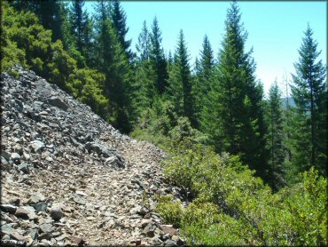 A rocky trail at High Dome Trail