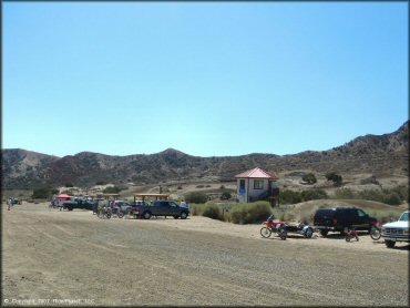 RV Trailer Staging Area and Camping at Quail Canyon Motocross Track