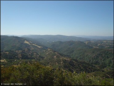 Scenic view of rolling hills and valleys.