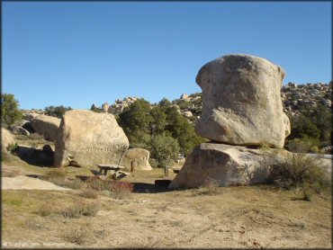 RV Trailer Staging Area and Camping at Lark Canyon OHV Area Trail