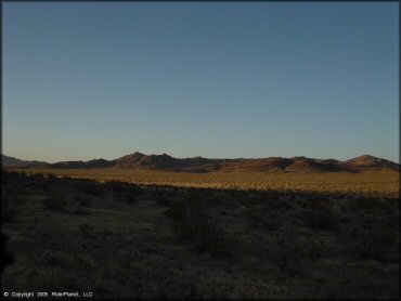 Photo of sun going down at Johnson Valley.