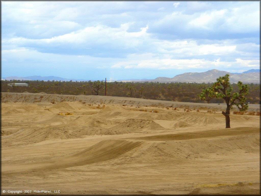 A trail at Adelanto Motorplex Track