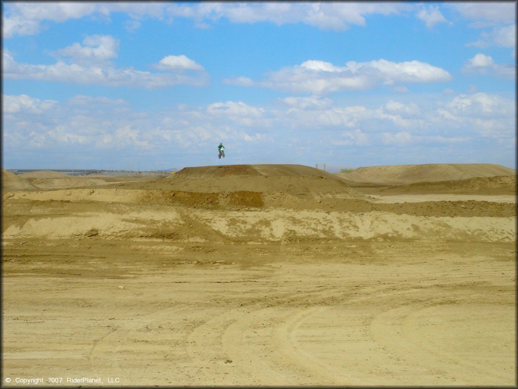 Trail Bike jumping at AV Motoplex Track