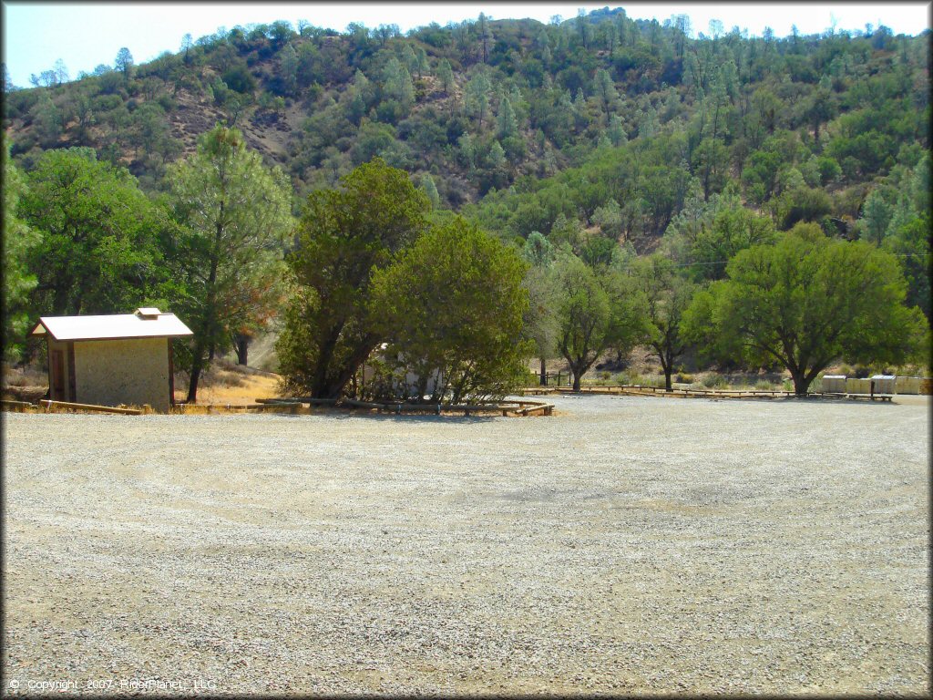 RV Trailer Staging Area and Camping at Clear Creek Management Area Trail