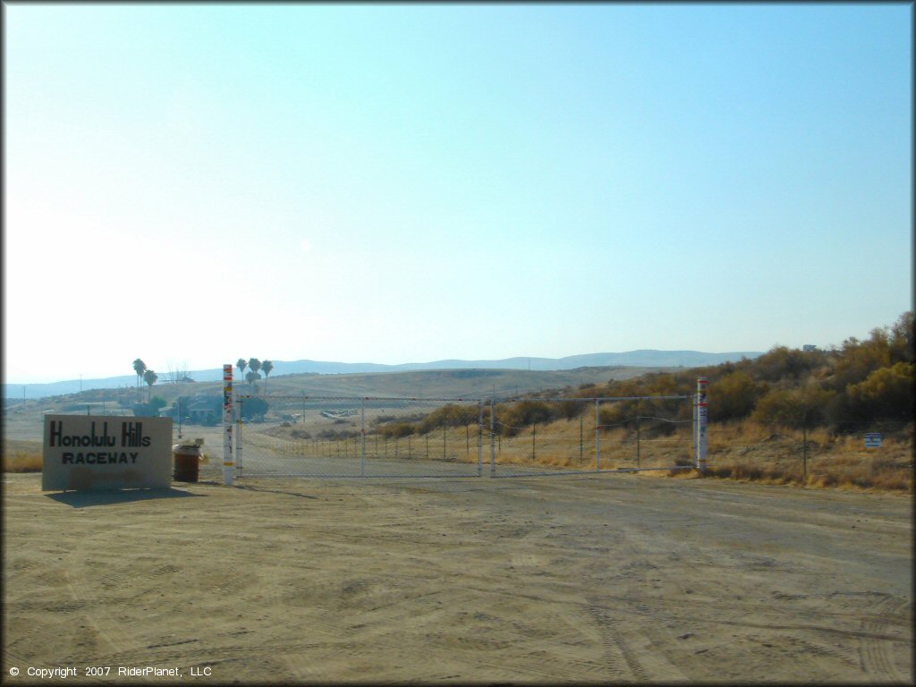 RV Trailer Staging Area and Camping at Honolulu Hills Raceway OHV Area