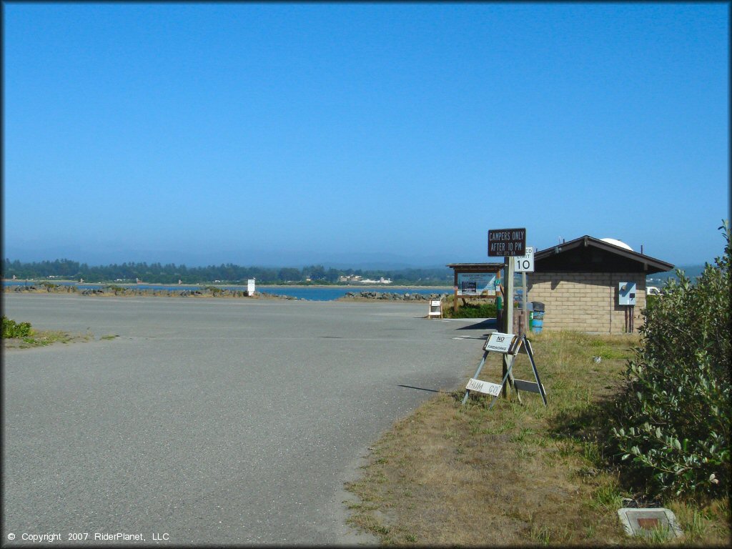 RV Trailer Staging Area and Camping at Samoa Sand Dunes OHV Area