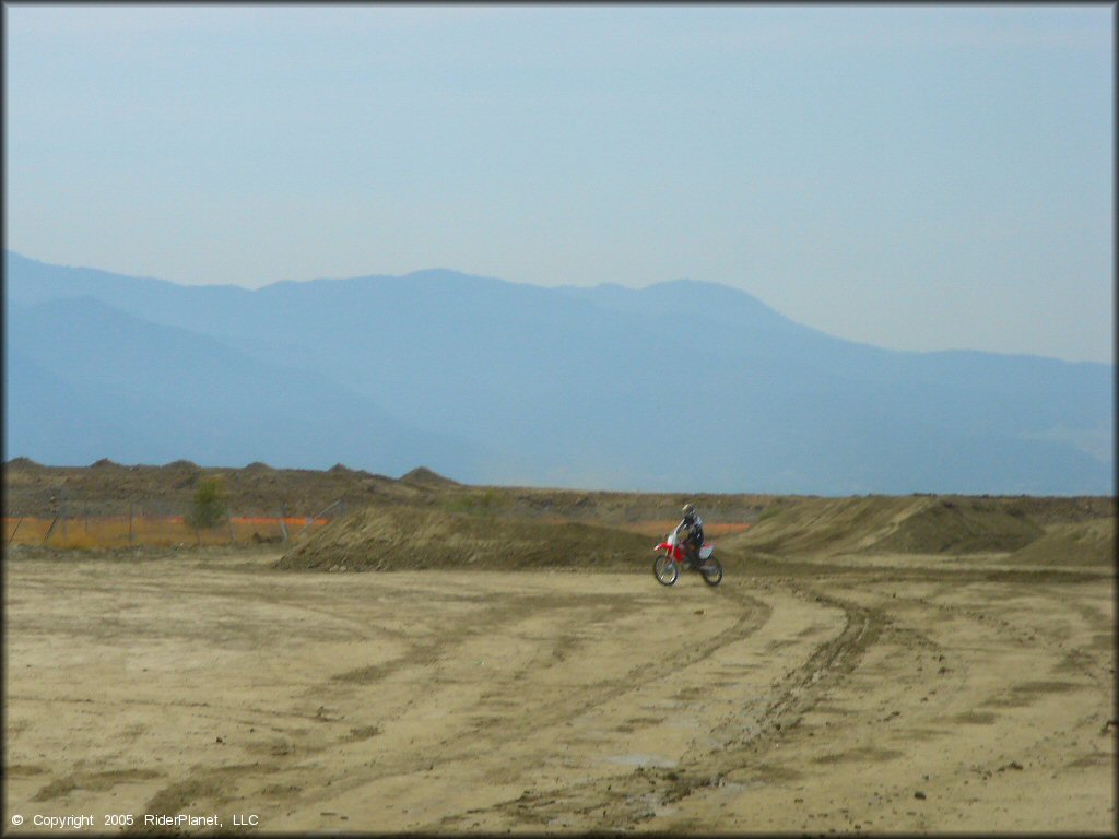 Honda CRF Motorcycle at Lake Elsinore Motocross Park Track