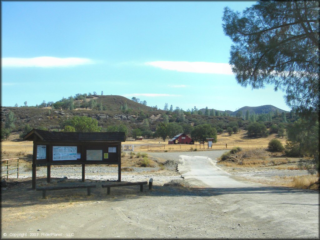 RV Trailer Staging Area and Camping at Clear Creek Management Area Trail