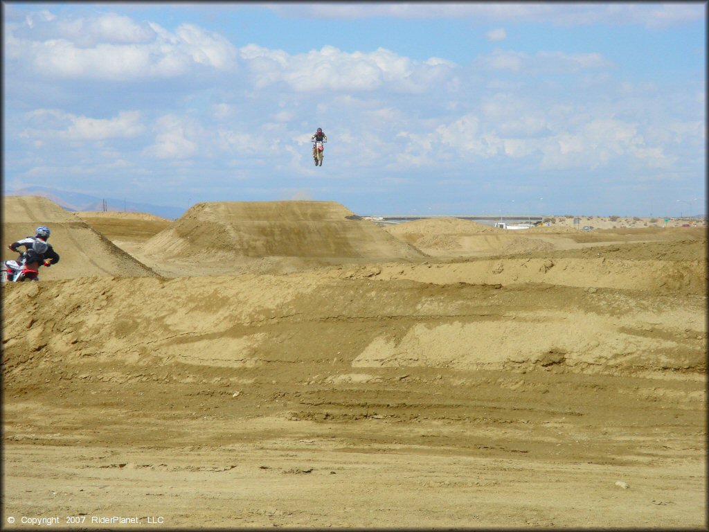 Off-Road Bike jumping at AV Motoplex Track