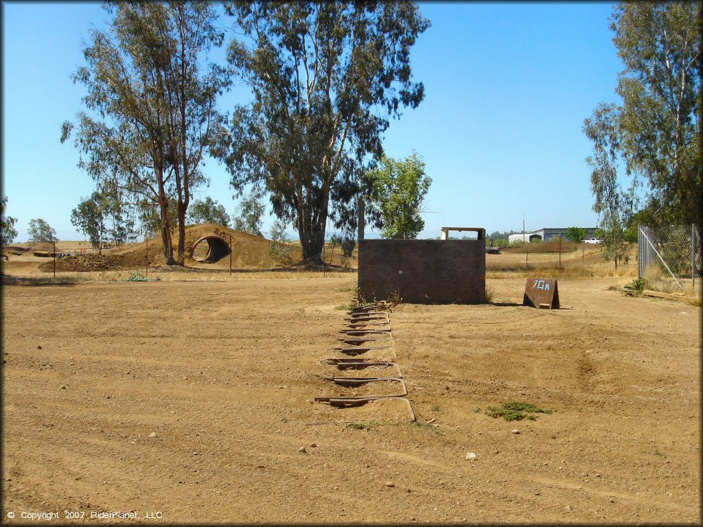 A trail at Cycleland Speedway Track