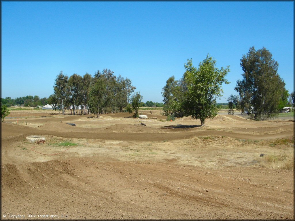 Terrain example at Cycleland Speedway Track