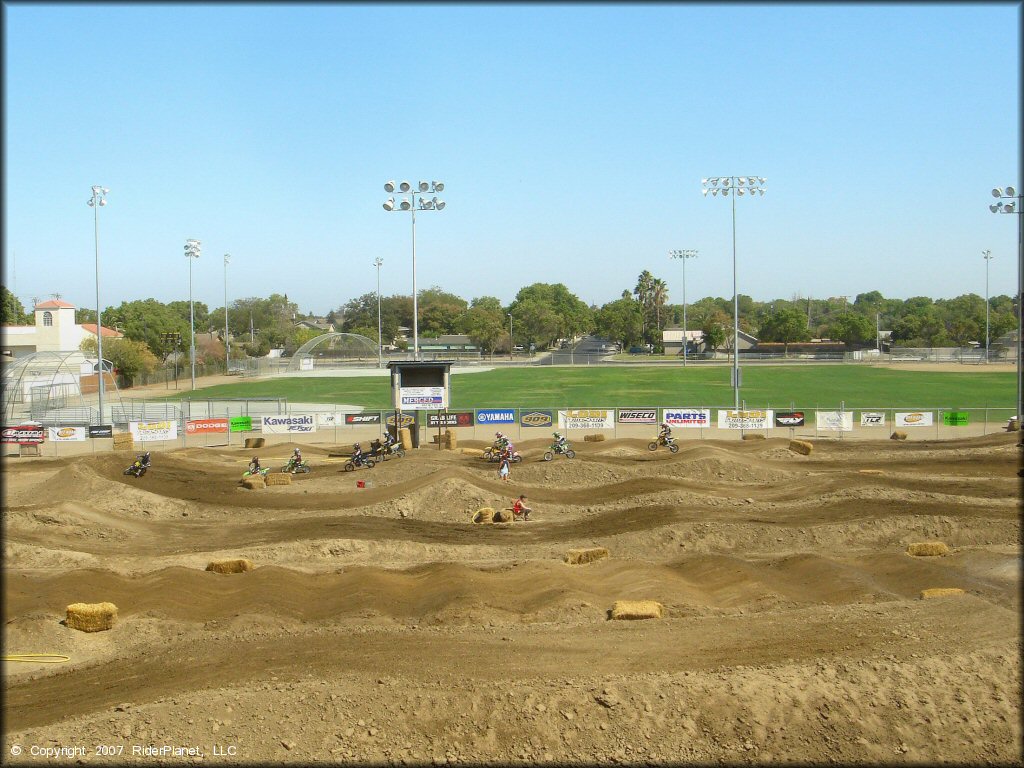 Motorcycle at Los Banos Fairgrounds County Park Track