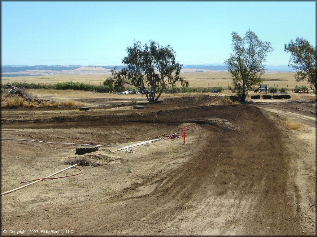 A trail at Cycleland Speedway Track