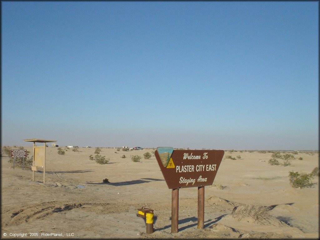 RV Trailer Staging Area and Camping at Plaster City Riding Area