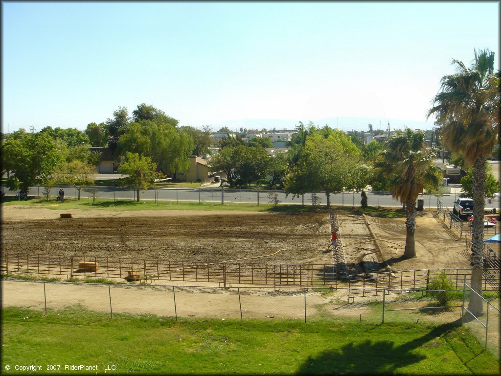 Terrain example at Los Banos Fairgrounds County Park Track