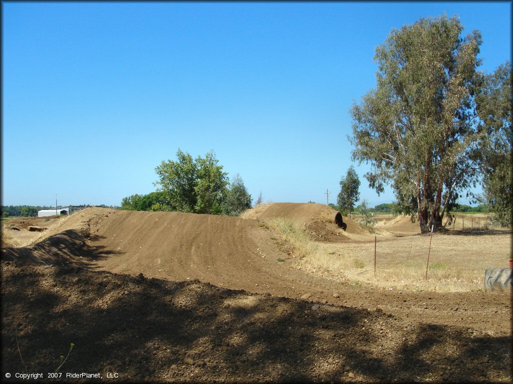 A trail at Cycleland Speedway Track