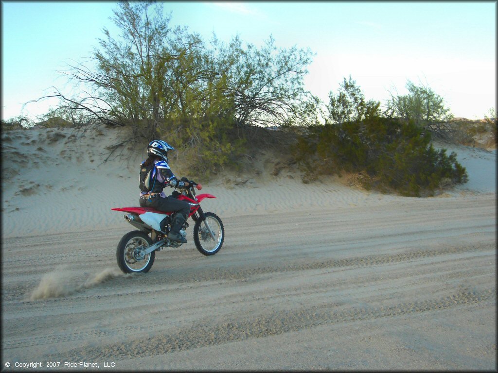 Honda CRF Motorbike at Rasor OHV Area