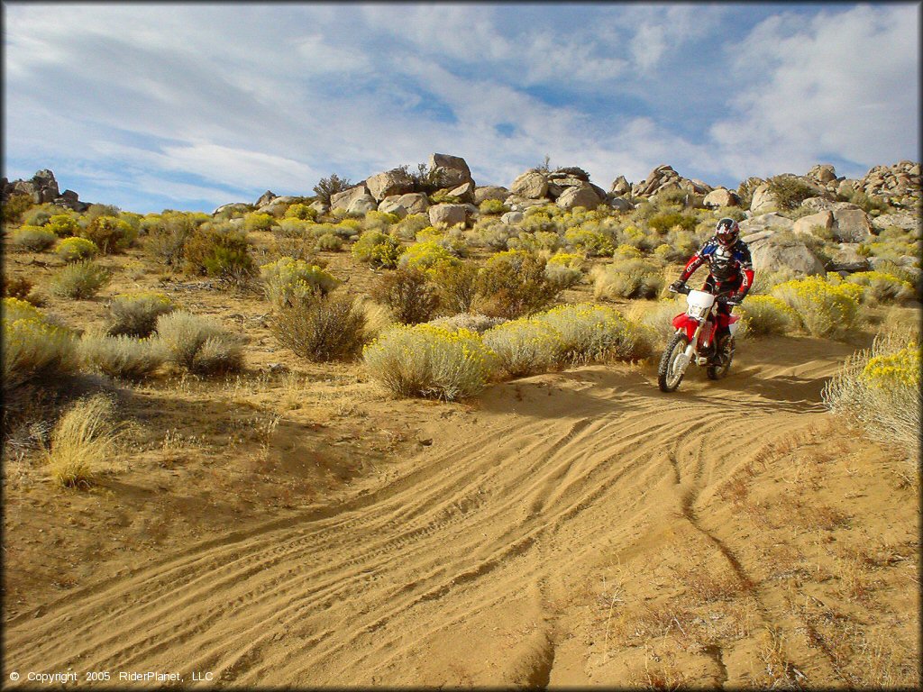 Honda CRF Dirtbike at Fort Sage OHV Area Trail